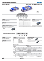 AIRTAC HGS CATALOG HGS SERIES: SLIDE TABLE CYLINDERS